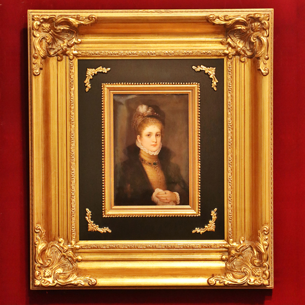 德國KPM Berlin文藝復興仕女瓷版畫