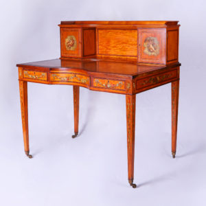 英國貴族訂製緞木名家手繪淑女寫字桌