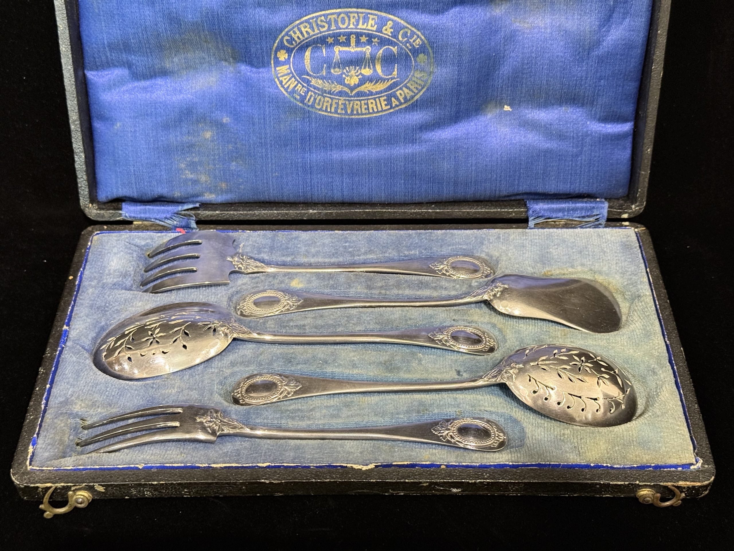 Christofle 五件式下午茶/餐後甜點服務餐具組 (Serving Set)盒裝:圖片 3