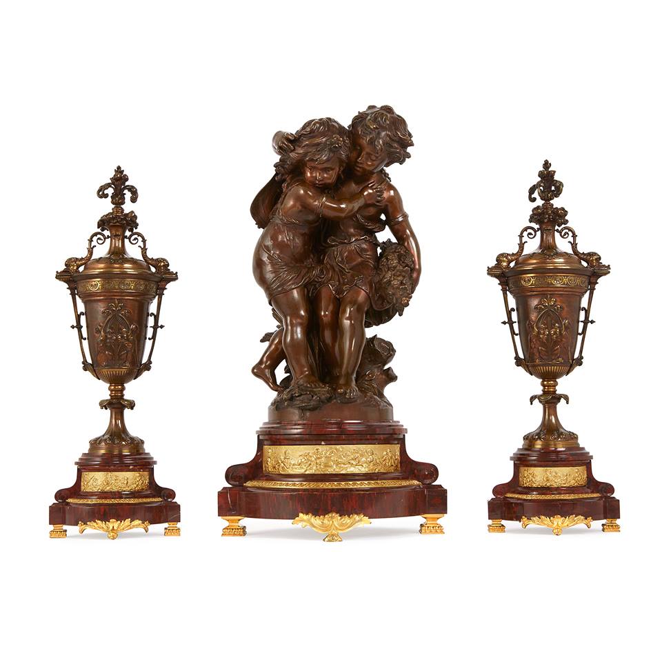 法國Auguste Moreau雕塑作品-形影不離的友誼