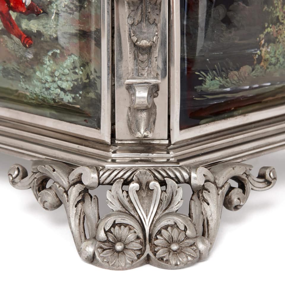 文藝復興風格利摩日琺瑯700銀藏寶盒:圖片 5