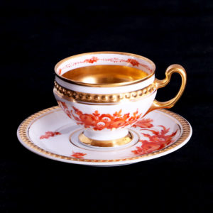 德國獅牌24K金手繪杯碟