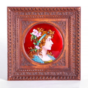 法國琺瑯手繪仕女肖像畫