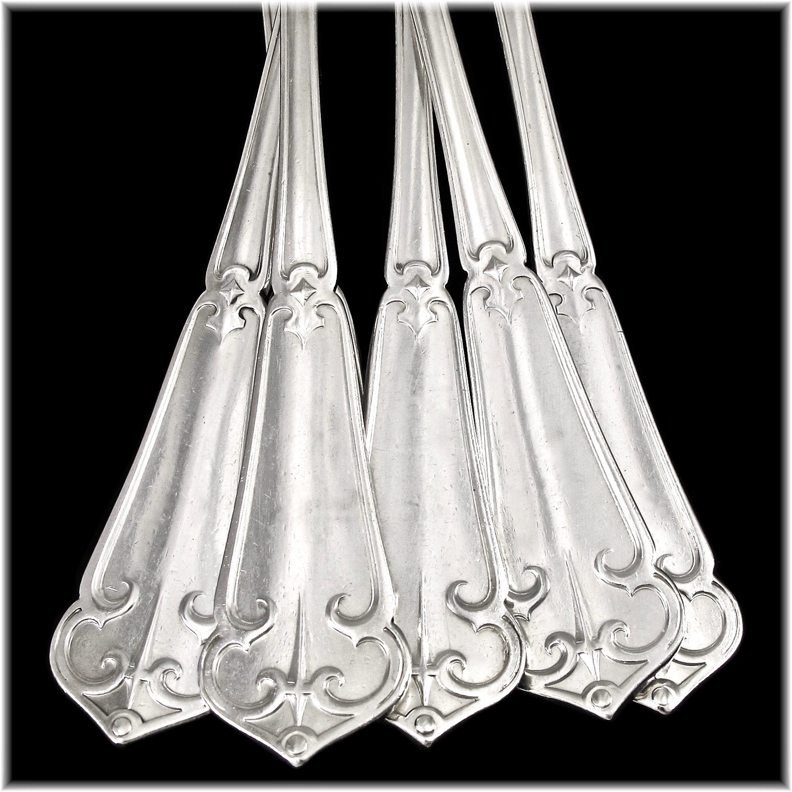 法國Henri Soufflot古董手工純銀餐具36件組(6人份):圖片 6