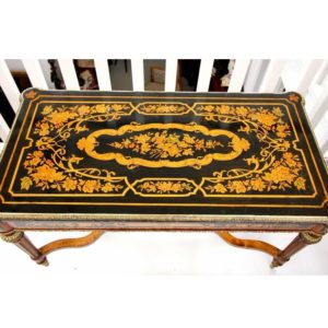 法路易十五花草繽紛精工鑲崁銅飾茶几桌