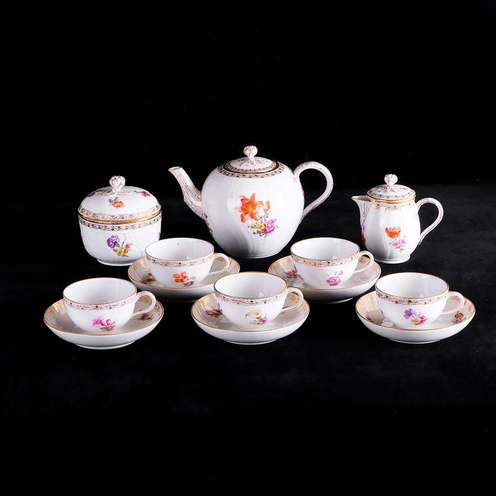 德國KPM Berlin壺糖奶五杯碟茶具組