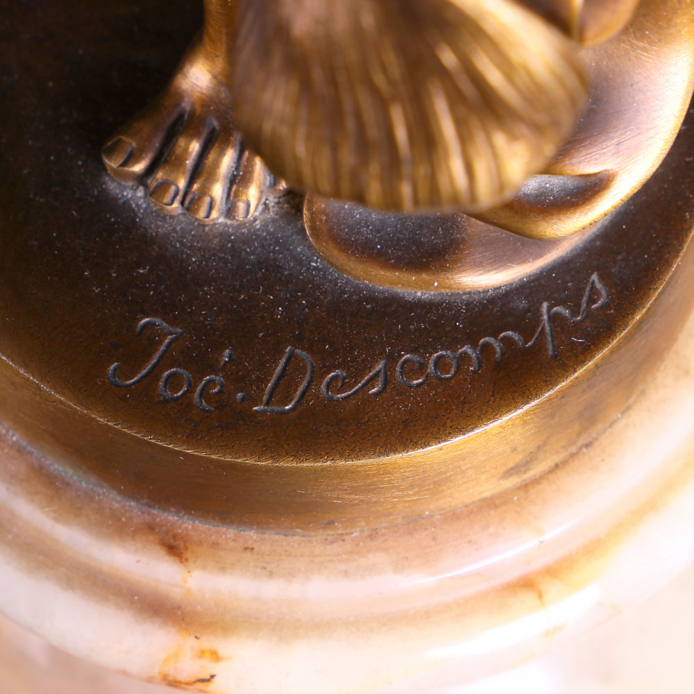 法國Joe Descomps雕塑作品-Danseuse orientale au masque 面具舞者:圖片 8