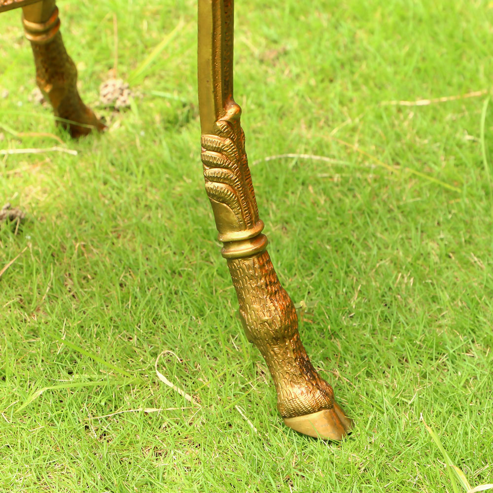 貴族訂製路易十五風格大理石葉型全銅鏤空邊桌(一對):圖片 10