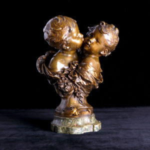 法國Auguste Moreau雕塑作品-Baiser Fraternel 童稚之情