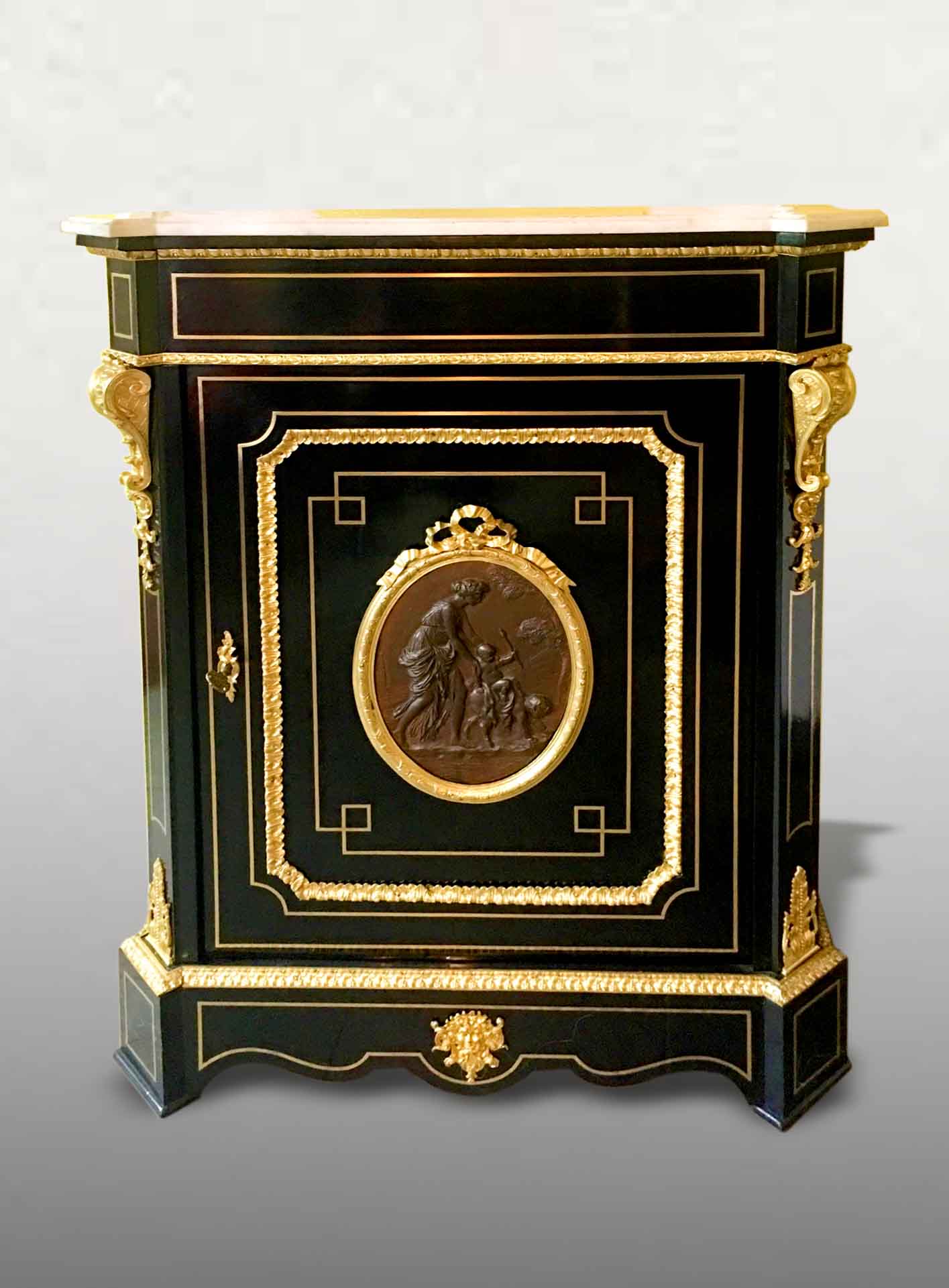 鎏金銅雕浮雕玄關櫃