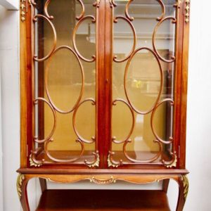 法國洛可可風格桃花心木展示櫃