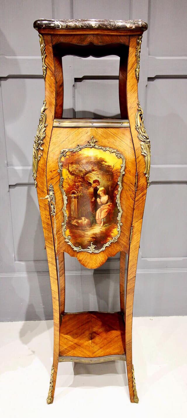 法華鐸畫風Vernis Martin大理石羅馬柱:圖片 3