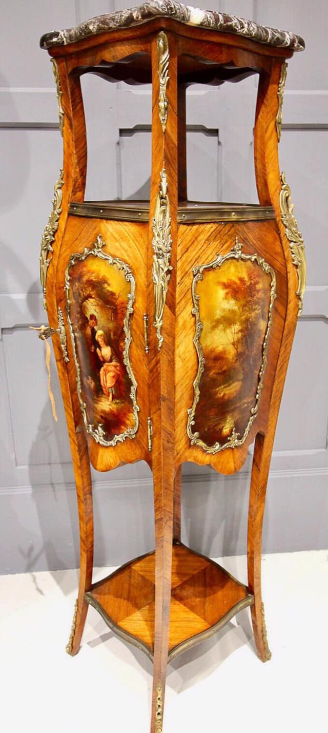 法華鐸畫風Vernis Martin大理石羅馬柱