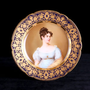皇家維也納24K金手繪仕女盤