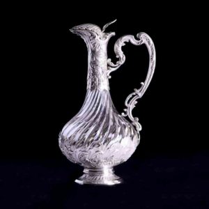 法國950純銀手工雕刻洛可可風格酒器
