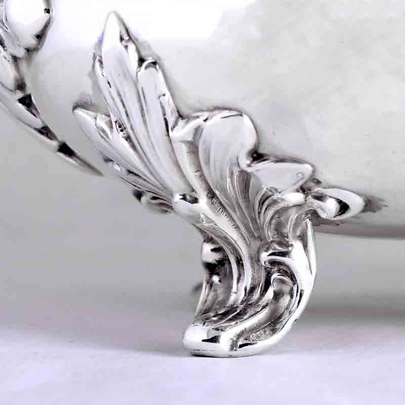 法國純銀950手工雕刻洛可可風格茶壺- ANNSONS 安森國際歐洲古董