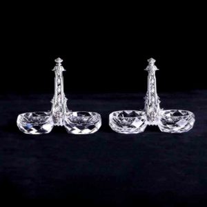 法國純銀950手工雕刻魚子醬小提籃