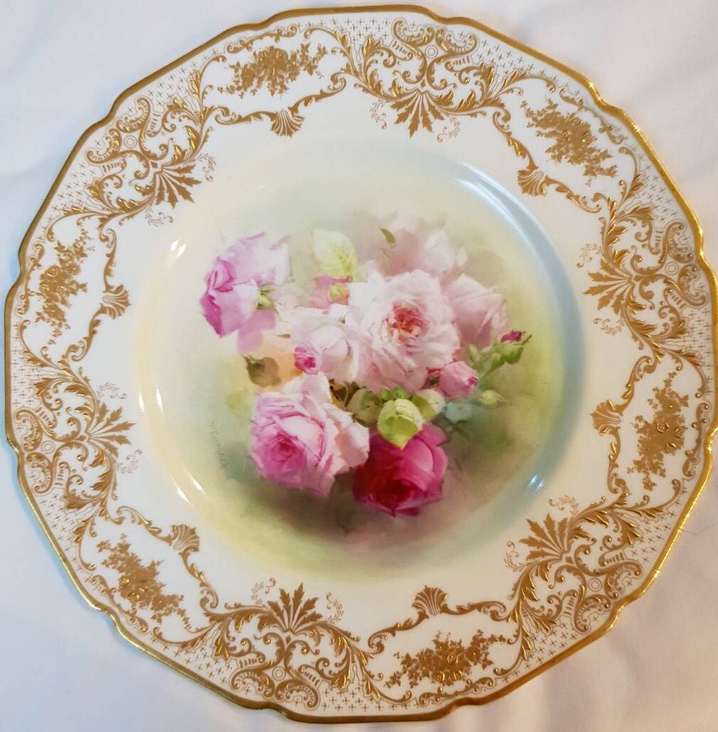 Doulton玫瑰手繪瓷盤4