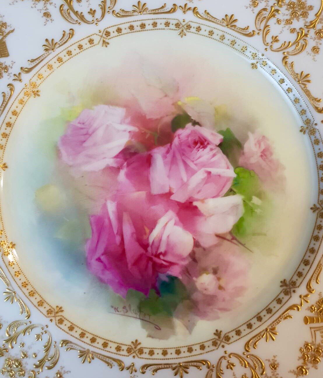 Doulton玫瑰手繪瓷盤3:圖片 2