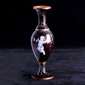 文藝復興風格利摩日琺瑯天使花器