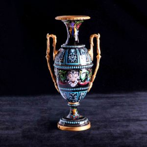 文藝復興風格利摩日琺瑯守護神花器