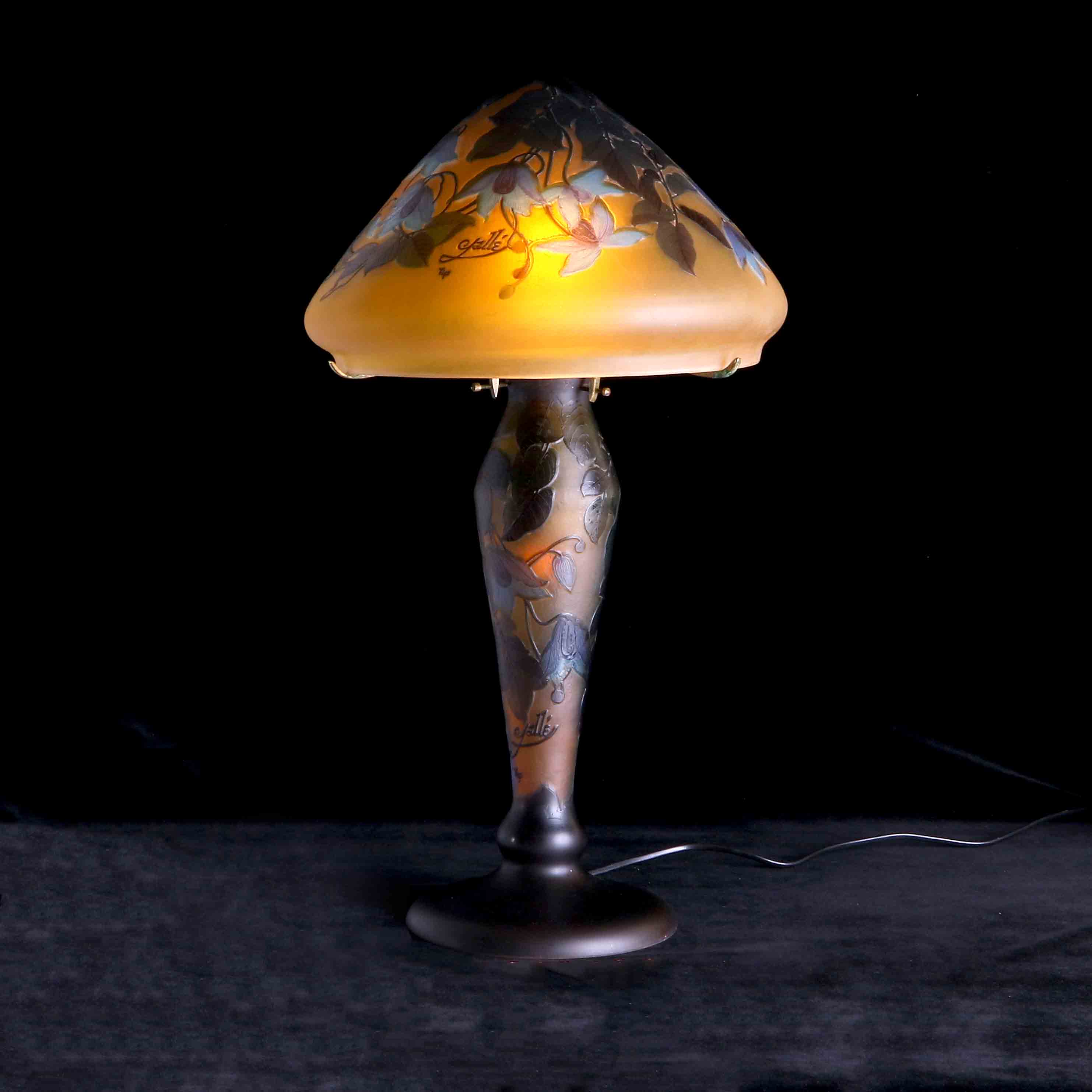 法國Gallé山水桌燈