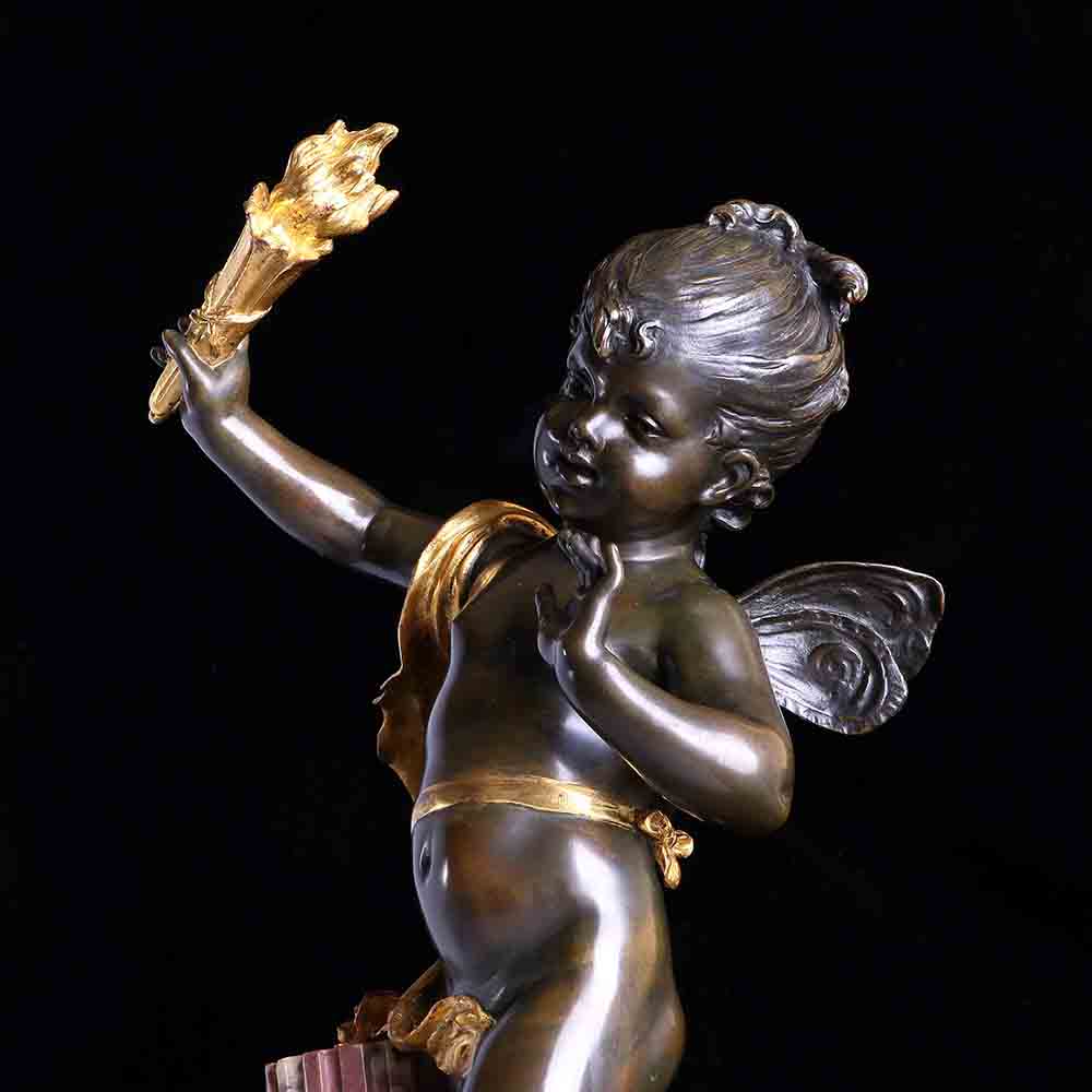 法國Moreau邱比特銅雕座鐘-愛神的時間:圖片 4