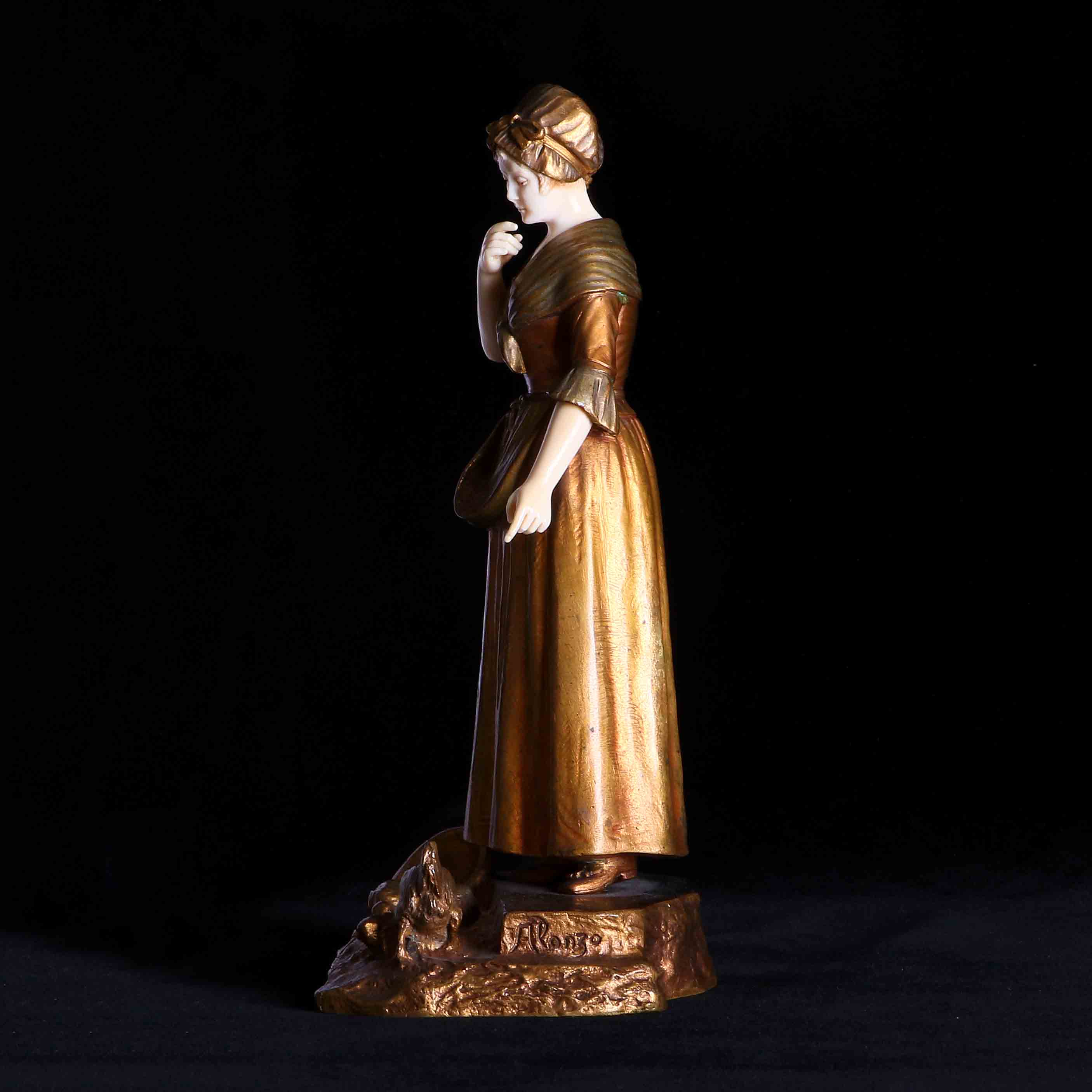 法國鄉村野趣象牙銅雕:圖片 3