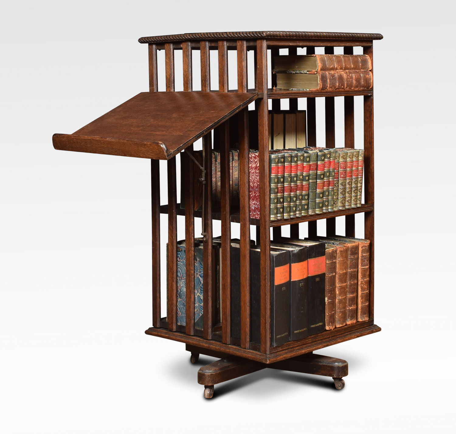 英國橡木特殊旋轉書櫃:圖片 6