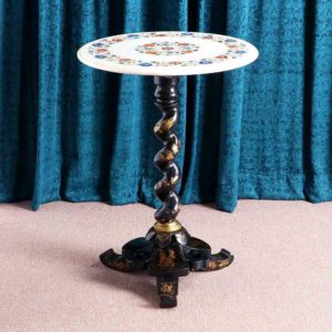 Pietra Dura全手工花朵鑲嵌大理石桌