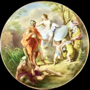 皇家維也納風格手繪神話盤對盤