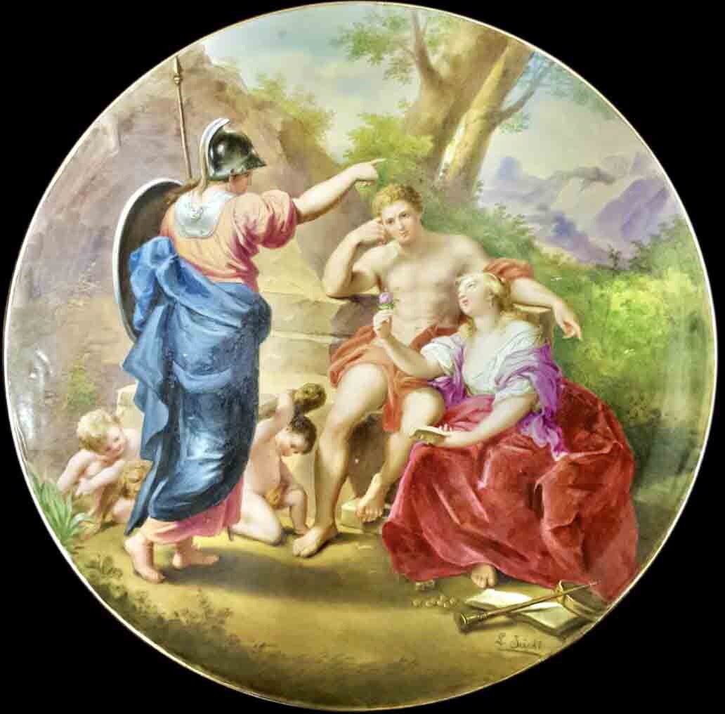 皇家維也納風格手繪神話盤對盤:圖片 4