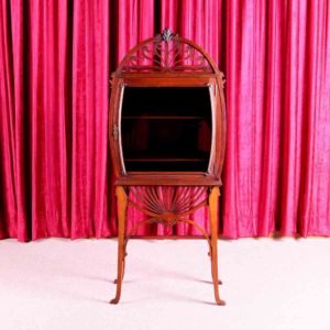 英國桃花心木手工雕刻蛋型展示櫃