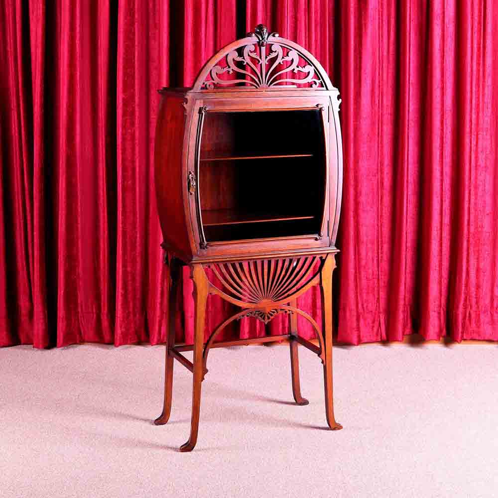 英國桃花心木手工雕刻蛋型展示櫃:圖片 2