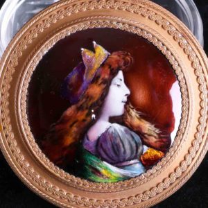 法國利摩日琺瑯鎏金珠寶盒