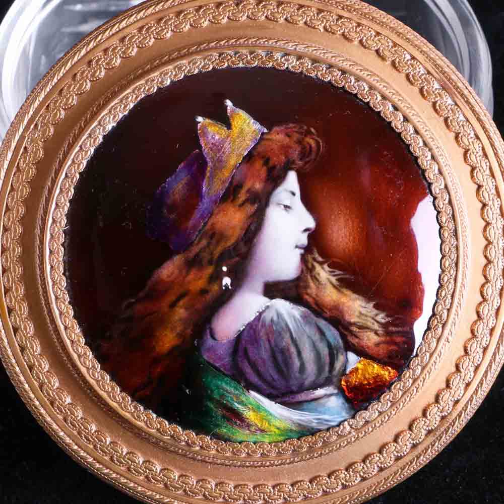 法國利摩日琺瑯鎏金珠寶盒