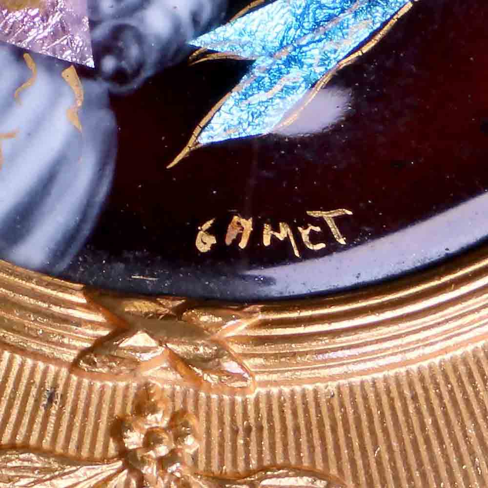 法國利摩日琺瑯鎏金粉盒:圖片 6