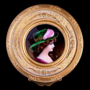 法國利摩日琺瑯鎏金珠寶盒