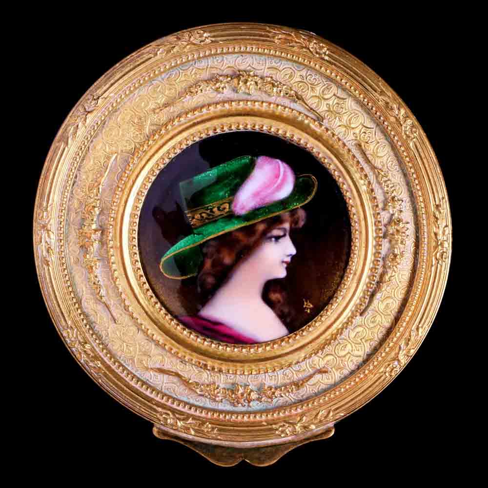 法國利摩日琺瑯鎏金珠寶盒