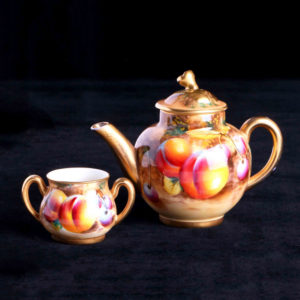 皇家伍斯特360度全彩迷你壺和雙耳糖罐