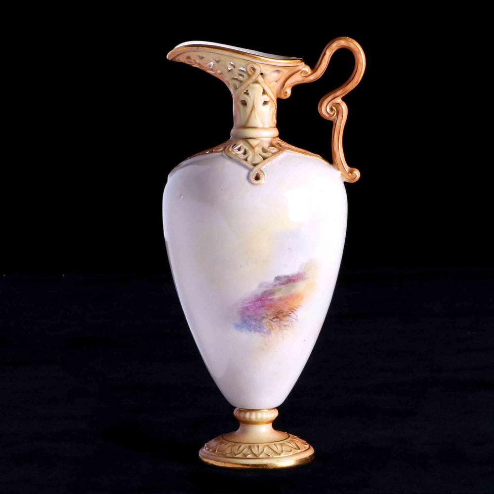 皇家伍斯特黑面羊手繪鏤空花器:圖片 3