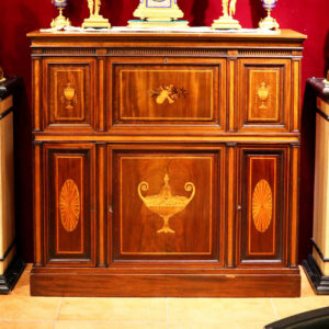 英國維多利亞時期亞當風格鑲崁寫字櫃