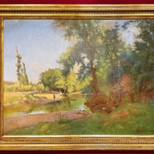 法國Theodore Lespinasse油畫-林野之聲