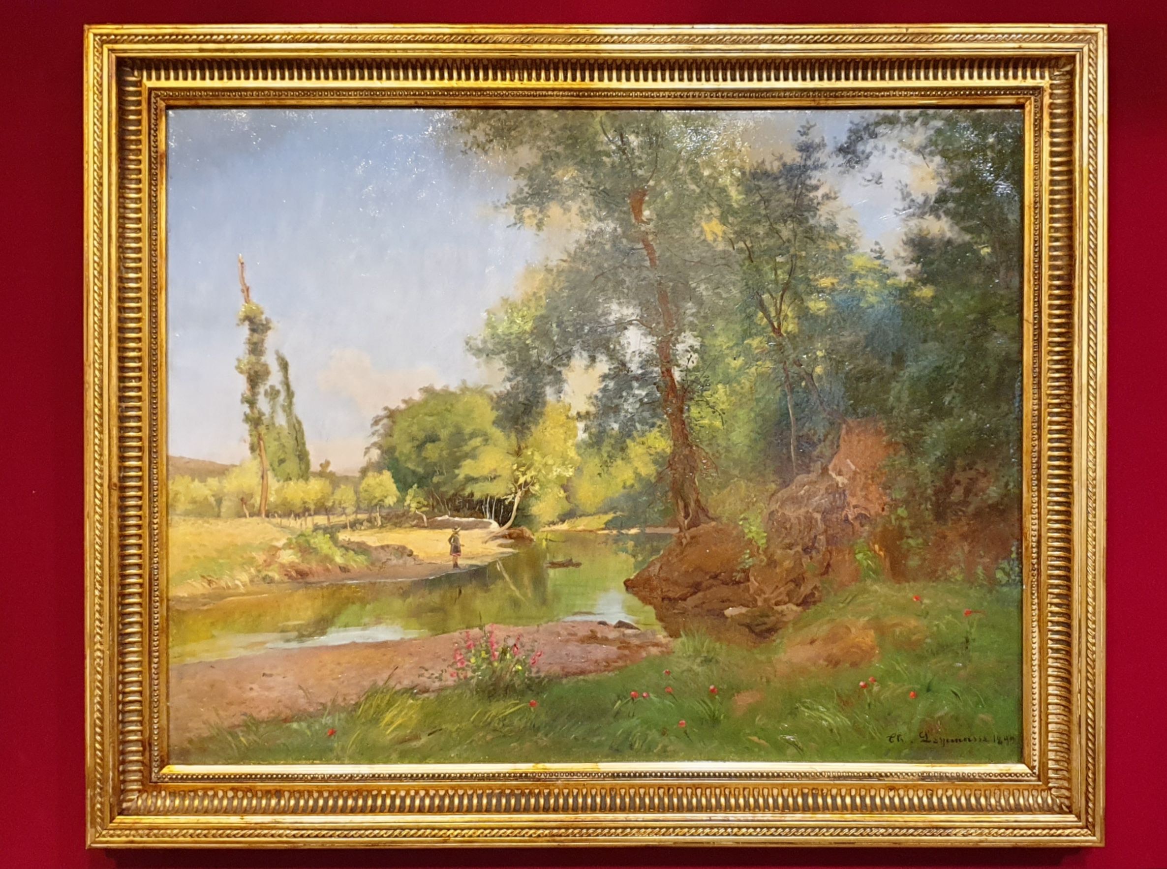 法國Theodore Lespinasse油畫-林野之聲