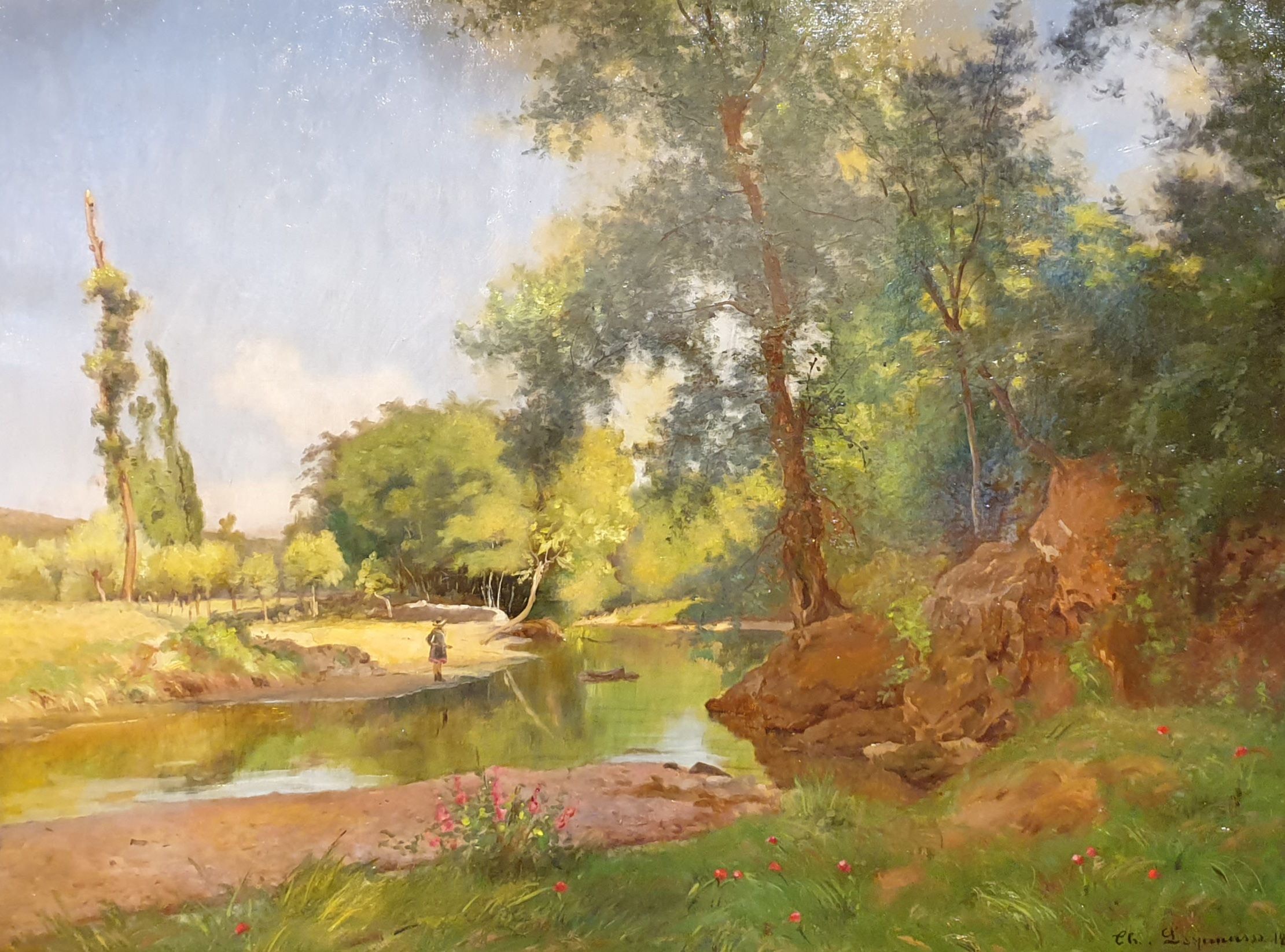 法國Theodore Lespinasse油畫-林野之聲:圖片 2