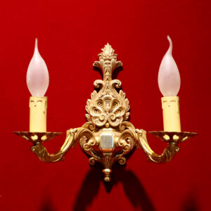 法國洛可可風格實銅雙燈壁燈