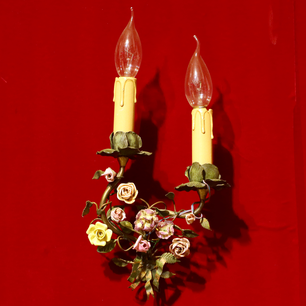 法國盛開花園壁燈雙燈