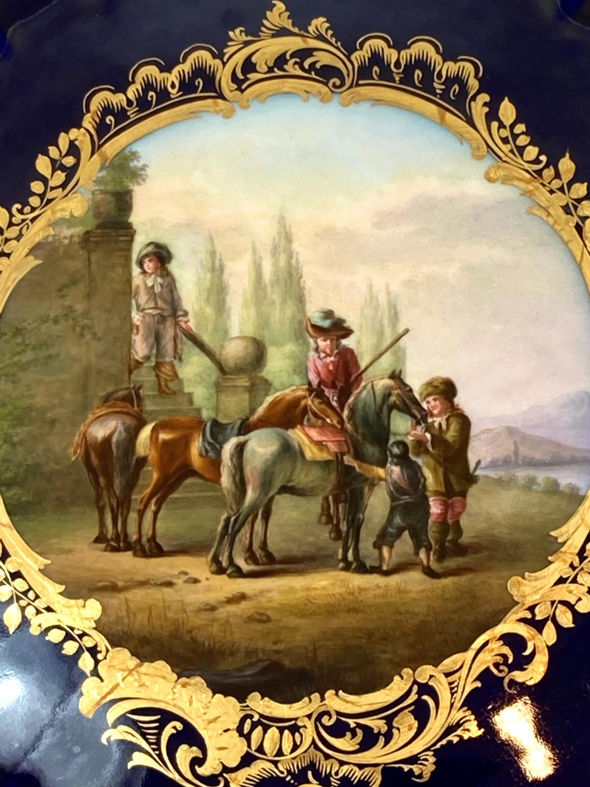 德國麥森窯廠全手繪鏤空瓷盤一組六片:圖片 2