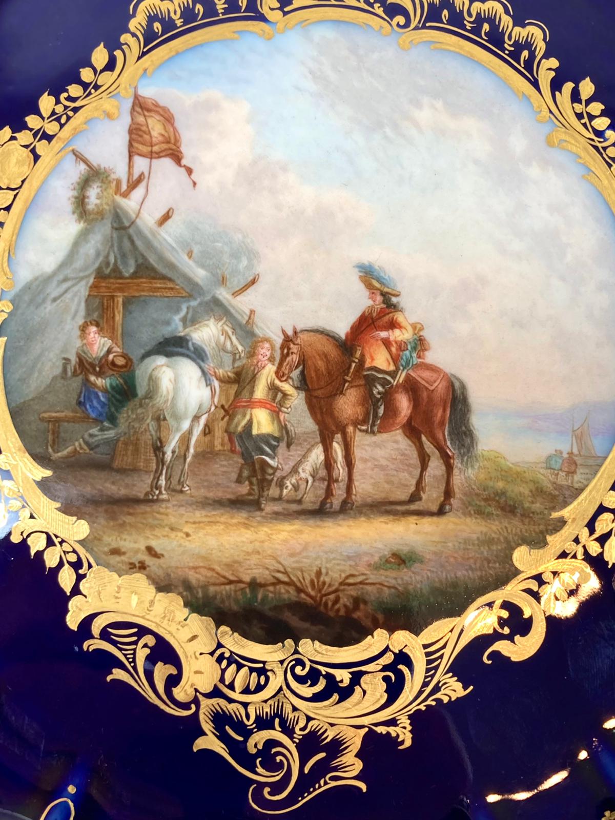 德國麥森窯廠全手繪鏤空瓷盤一組六片:圖片 4