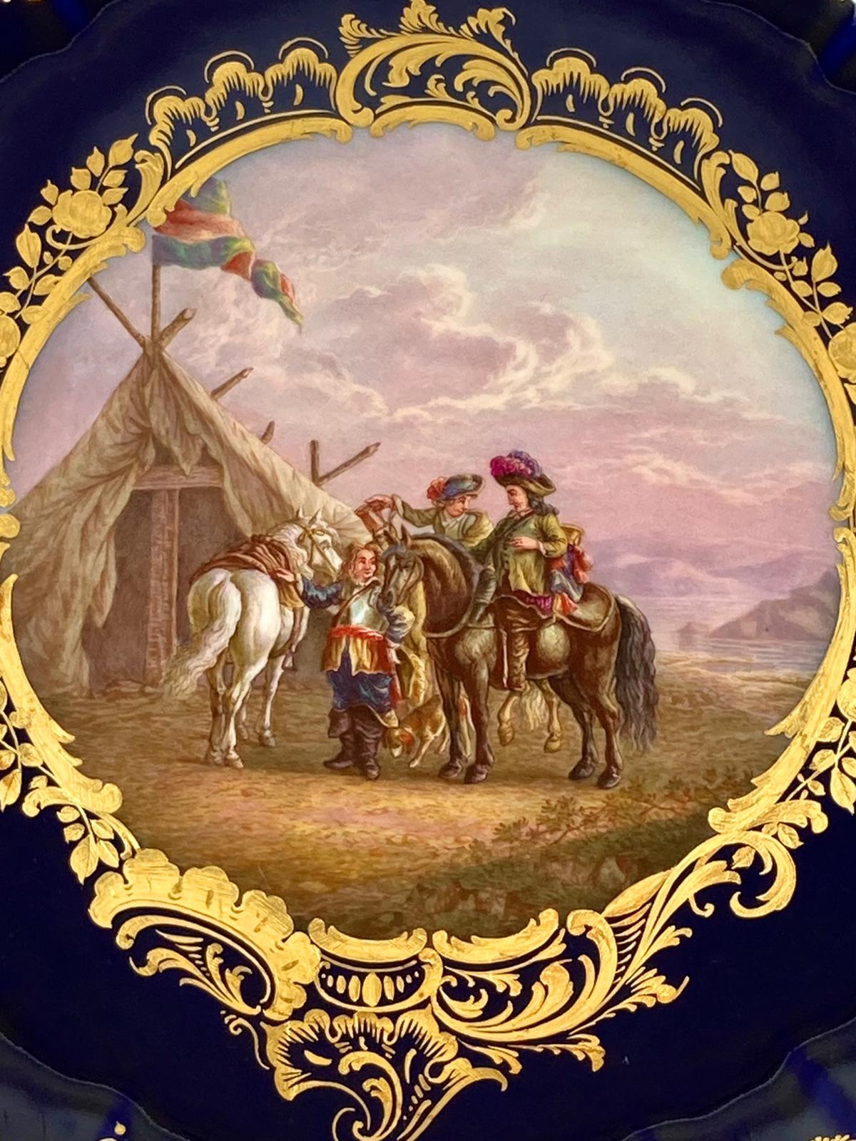 德國麥森窯廠全手繪鏤空瓷盤一組六片:圖片 5